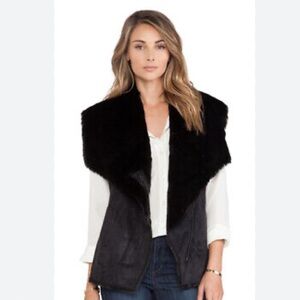 BCBG Maxazria Stefano Faux Fur Vest in beige